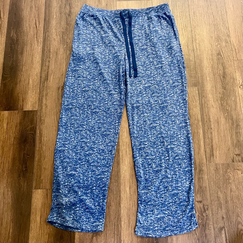PJ Couture Women’s Drawstring Elastic Waistband Blue Pajama Pants XL